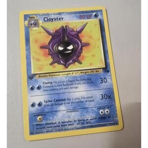 Cloyster Pokémon Trading Card Rare 1st Edition 1999 32/62